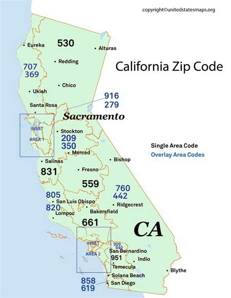 California Zip Codes.